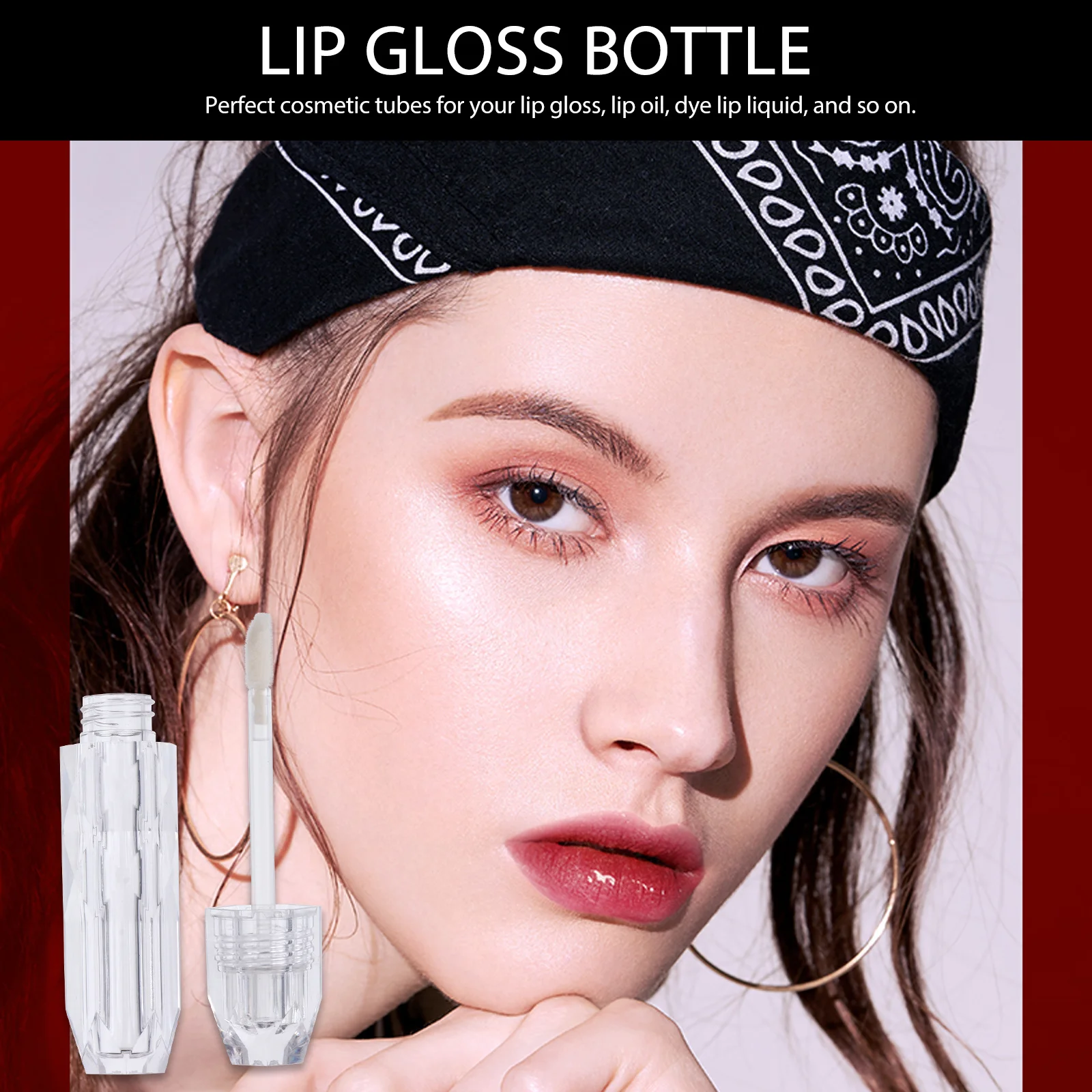 15Pcs Lip Gloss Tubes Diamond Shape Clear Refillable Containers Portable Leakproof Lip Color Storage Travel Makeup