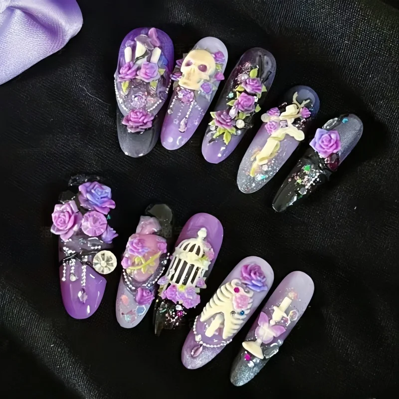 1 Stück Kerzenhalter aus europäischer Retro-Musterkollektion, 3D-Nagelkunst-Dekoration, transparente Nagelform zum Selbermachen