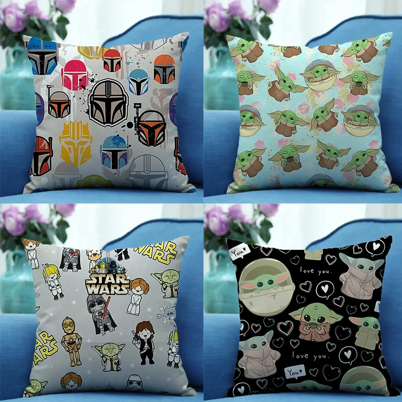 

Star Wars Yoda Pillowcases Cartoon Anime Kawaii Pillow Covers Cute Pillow Cases MEN Bedroom Room Home Decoration Birthday Gift