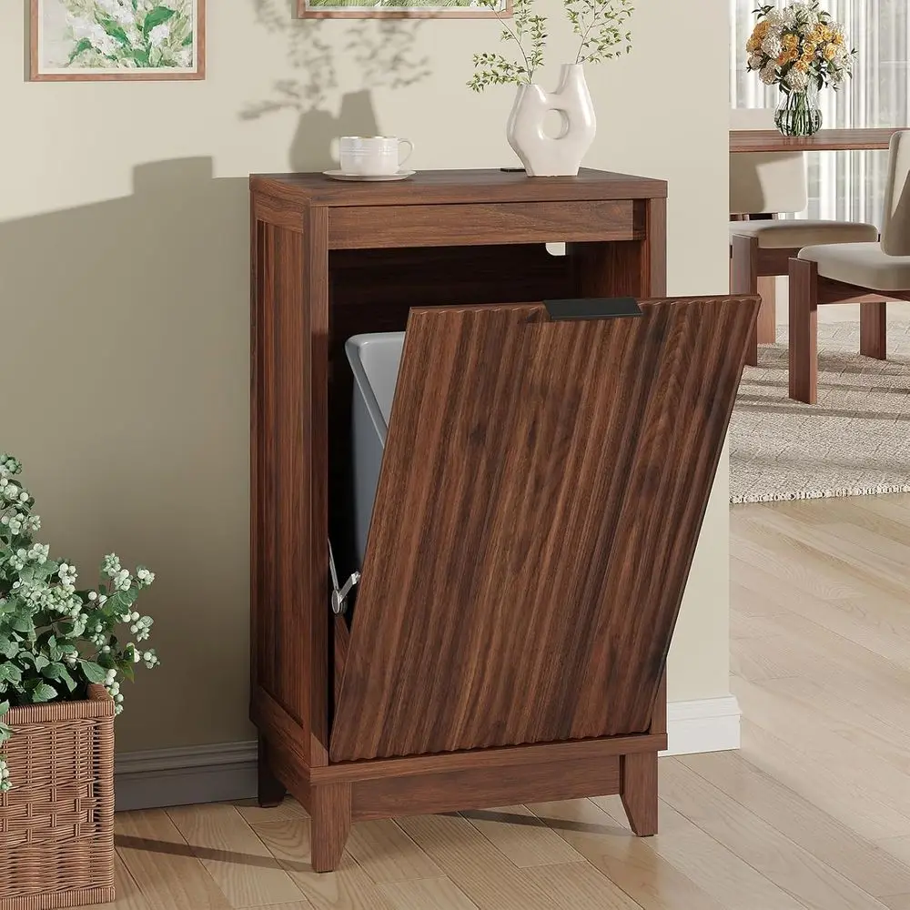 

Out Trash Can Cabinet with Odor Control, luted Trash Cabinet 13 Gallon Hidden Bin Storage, ern Kitchen Cabinet with Sot-Close Do