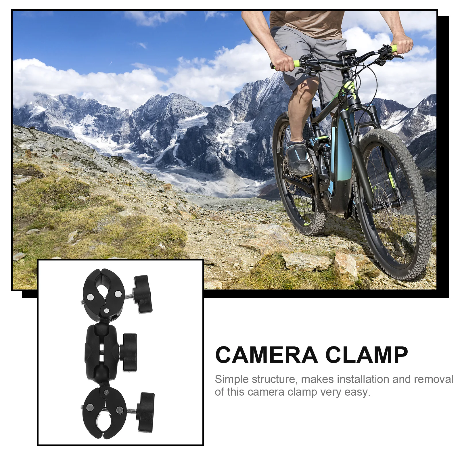 

Car Phone Holder 25mm Ball Head Motorcycle Clip Clamp Durable Plastic H Bracket Accessories Camera Mount