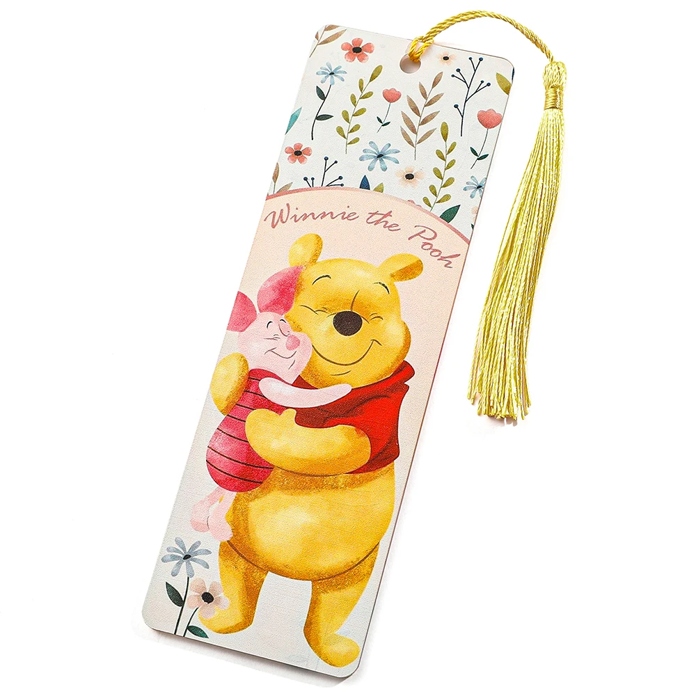 Winnie The Pooh Acrylic Bookmark Cartoon Tassels Bookmark Reading Stationery Supplies Cute Notebook Journal Page Mark Gifts