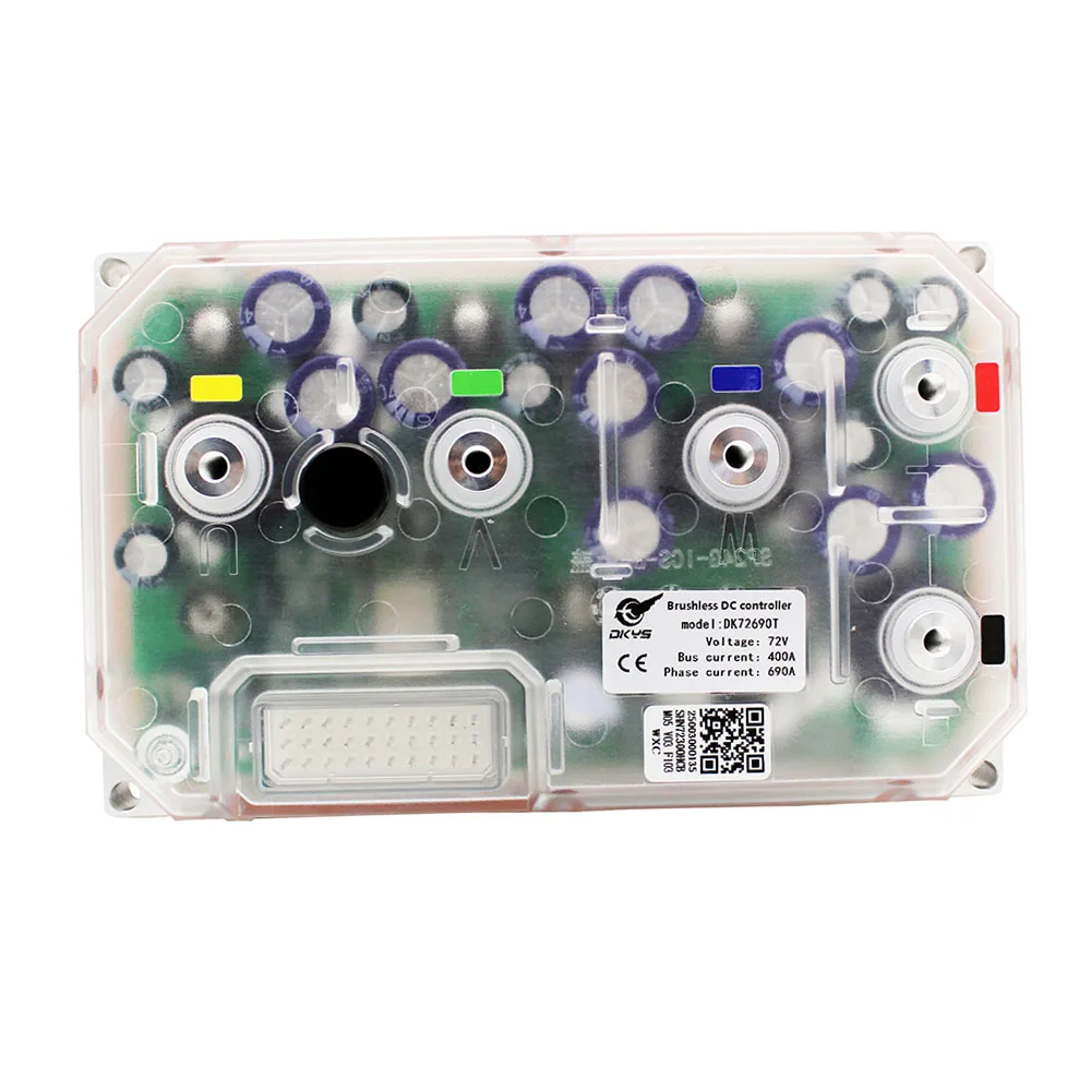 

Контроллер двигателя DKYS Top Wide Electric Motorcycle DK72690T Vector FOC 72V400A с слабым магнитным полем для зарубежной торговли, прозрачный