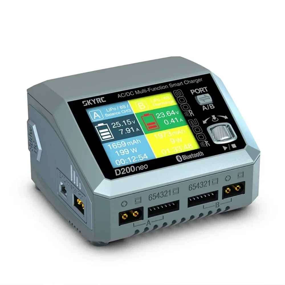 

SKYRC D200neo Charger AC 200W DC 800W 1-6S Lipo Battery Balance Charger Discharger Multi-Function Smart Charger