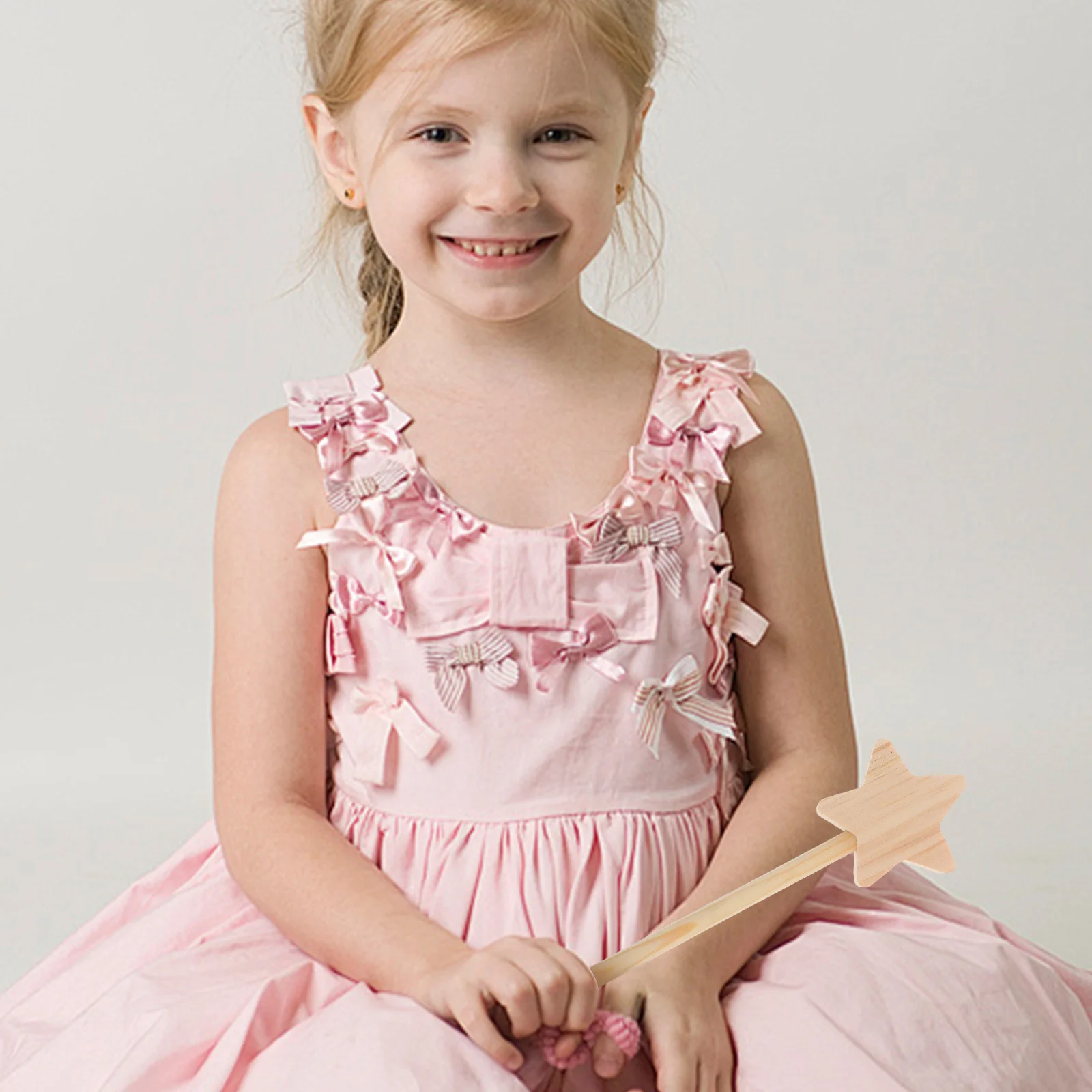 

3pcs Wooden Star Wands Unpainted Diy Crafts For Party Favors Roleplaying Stage Performance Wand Making Kits Fairy Stick