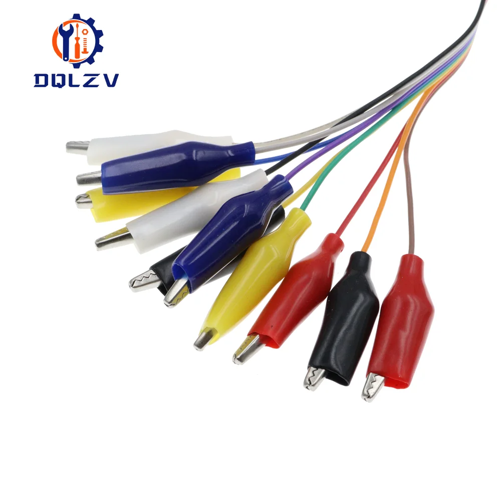 Diymore-pinza de cocodrilo a cable Dupont para Arduino Raspberry Pi, cable de 10 pines macho, cable de prueba hembra