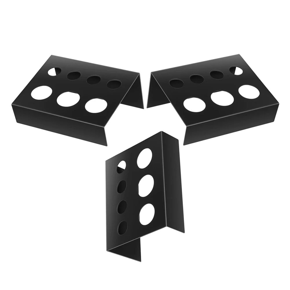 

3Pcs Rectangular Iron Pigment Rack with 7 Holes Tattoo Paint Cup Lid Container Holder for Efficient Color Management and Space