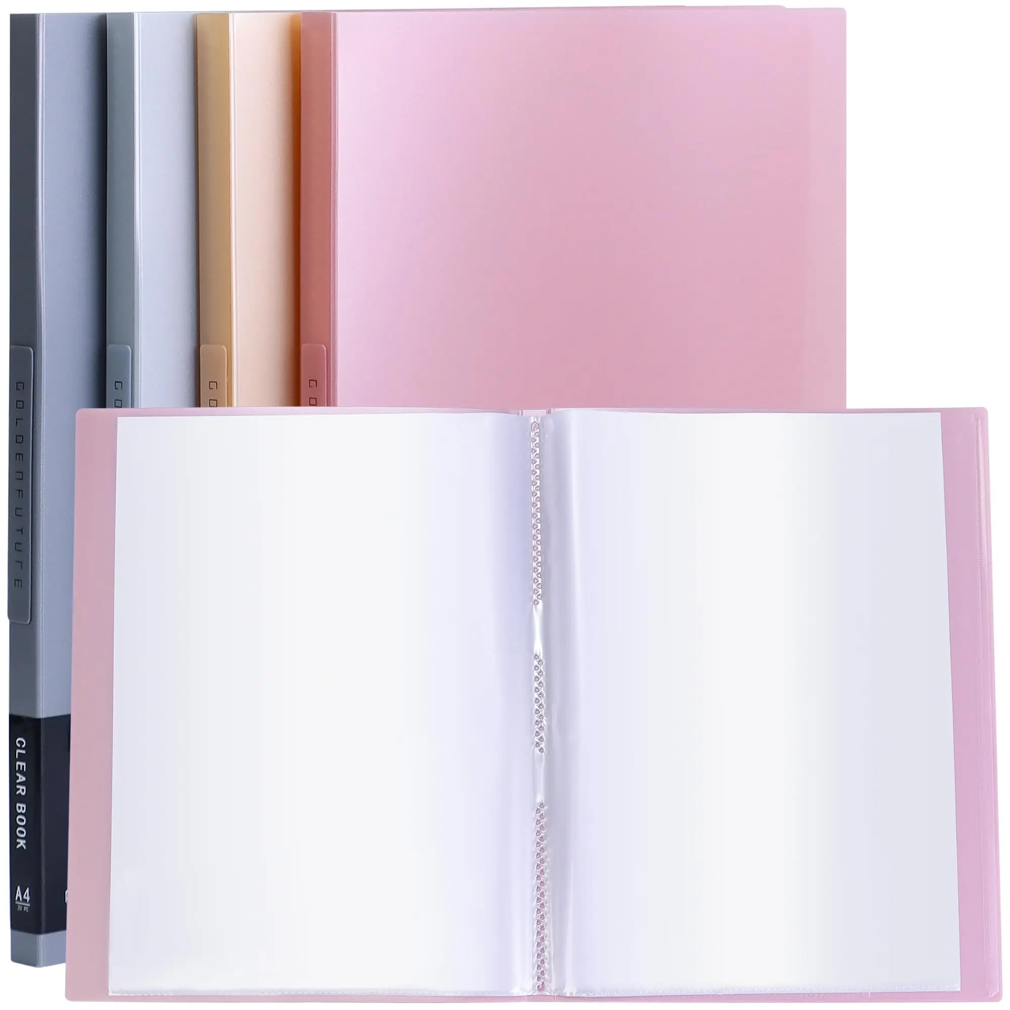 

Папка-портфолио с пластиковыми вкладышами, папка-портфолио с прозрачными защитными листами, на 60 страниц