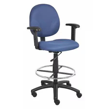Fabric Drafting Chair, 31 1/2-, Adjustable, 453A11