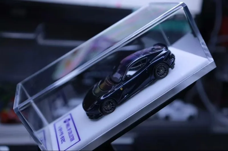 TOC Fuleme 1/64 812C Midnight Blue Resin Model Samochodu z Odlewu Ciśnieniowego, Kolekcja Zabawek Samochodowych, Prezent na Boże Narodzenie dla Chłopca