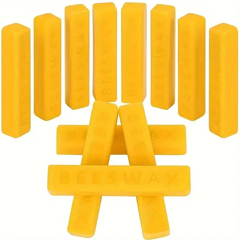 

5/10/15 шт. желтых восковых палочек из натурального чистого пчелиного воска, для изготовления свечей, полировки мебели, поделок своими руками, материалов для воскового моделирования.