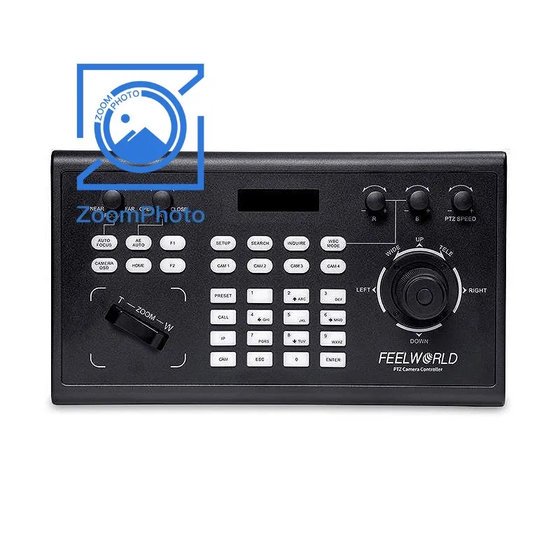 Feelworld-PTZ Camera Controller, Joystick, Supports Joystick, Keyboard Control, PoE, KBC10