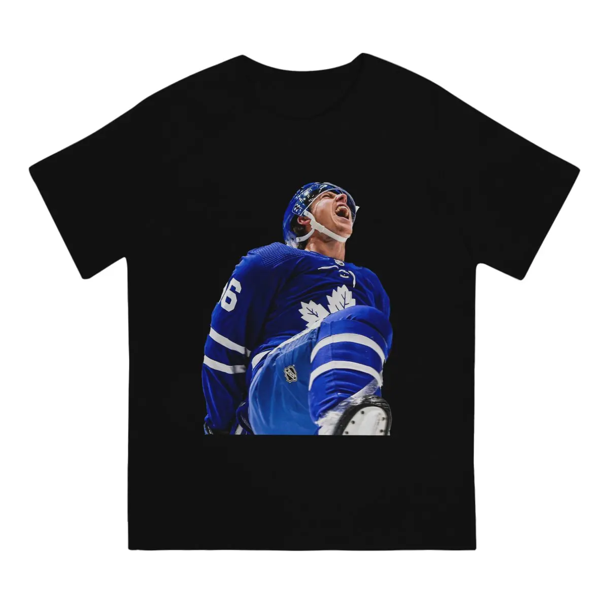 Mitch Marner Celly T-Shirt for Men Canadian Ice Hockey Right Forward Cool Cotton Tees Round Neck Short Sleeve T Shirts Printed