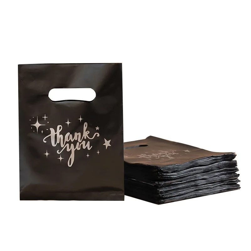 50/100 sacs cadeaux de remerciement pour mariage, anniversaire, invités, emballage cadeau, sacs en plastique pour boutique, emballage pour petites entreprises, confiseries, pâtisseries