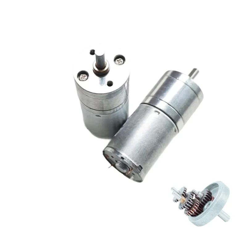 Small Appliance Gear Motor 12V DC Motor Reduction Electronics High Power Worm Gear Reversed Motor JGA25-370 6v 24v 50/170/620RPM