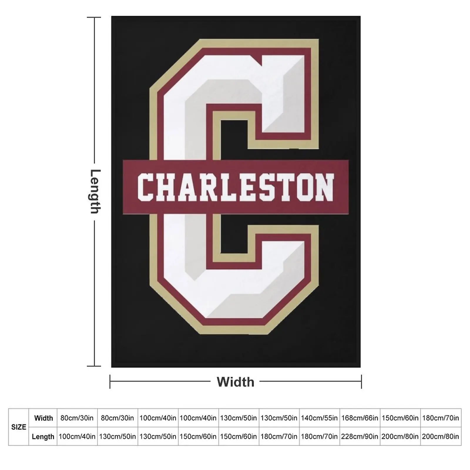 College of Charleston Cougars Classic Throw Blanket Loose blankets and throws christmas gifts Decorative Sofas Blankets