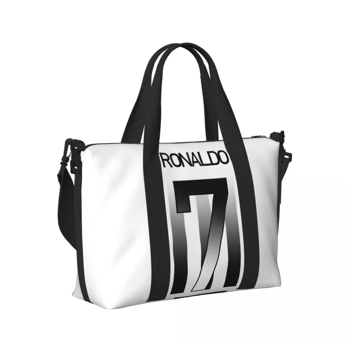 

Ronaldo Football Number 7 Beach Travel Bag Large Capacity Tote Bags for Gym Sport Women Shopping Duffle Shoulder Bag