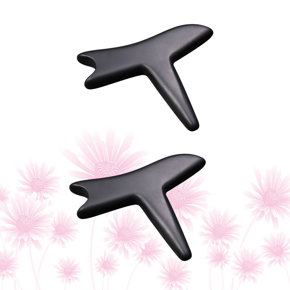 

2 Pcs Natural Black Stone Needle Massage Cone Foot Hand Massager Pedicure Care Tool Traditional Stick Long Lasting Ergonomic