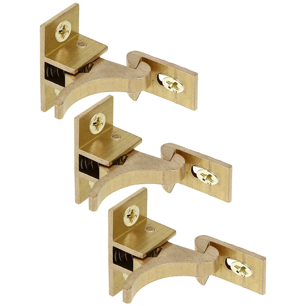 

3pcs Copper Cabinet Heavy Duty Elbow Latch For Window Door Lock Durable 90 Degree Hardware Replacement Latch For Bathroom Rv