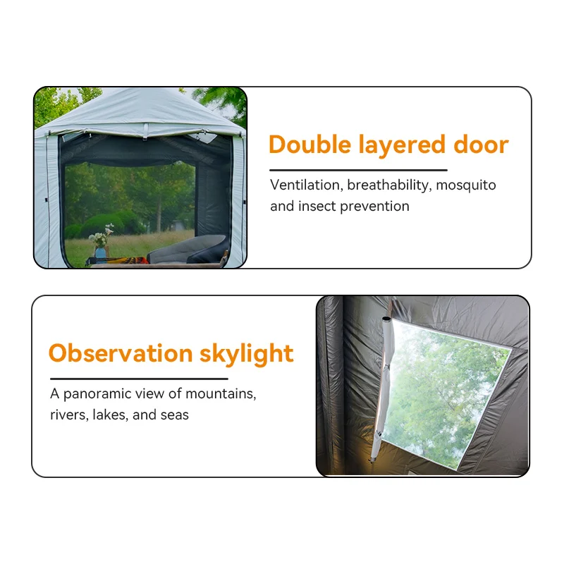 Inflatable Tent Outdoor Exquisite Camping Large Space Windproof and Rainproof Tent Automatic Inflatable Camping Tent