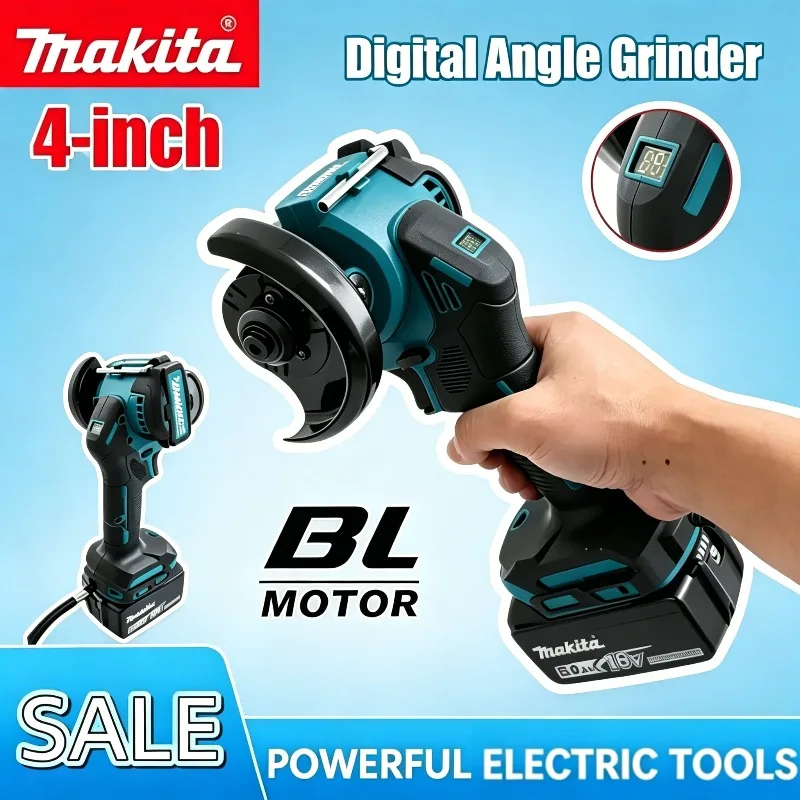 Makita 4-Zoll JMJ Professioneller Akku-Winkelschleifer Hochleistungs-Elektroschneidwerkzeug für Metall, PVC-Rohre und Holzschnitte