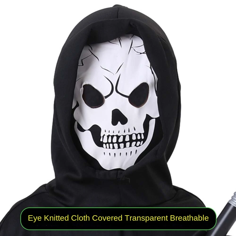 Prestatiekostuums Lichtgevende Halloween-mantel Halloween Rollenspel Kinderen Halloween Dress Up Skull Horror Masker Death God