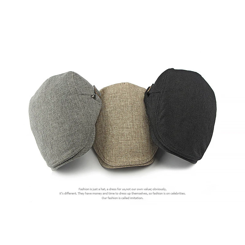 Vintage British Flat Cap Men Women Adjustable Summer Ivy Cap Gatsby Beret Duckbill Driving Golf Newsboy Hat