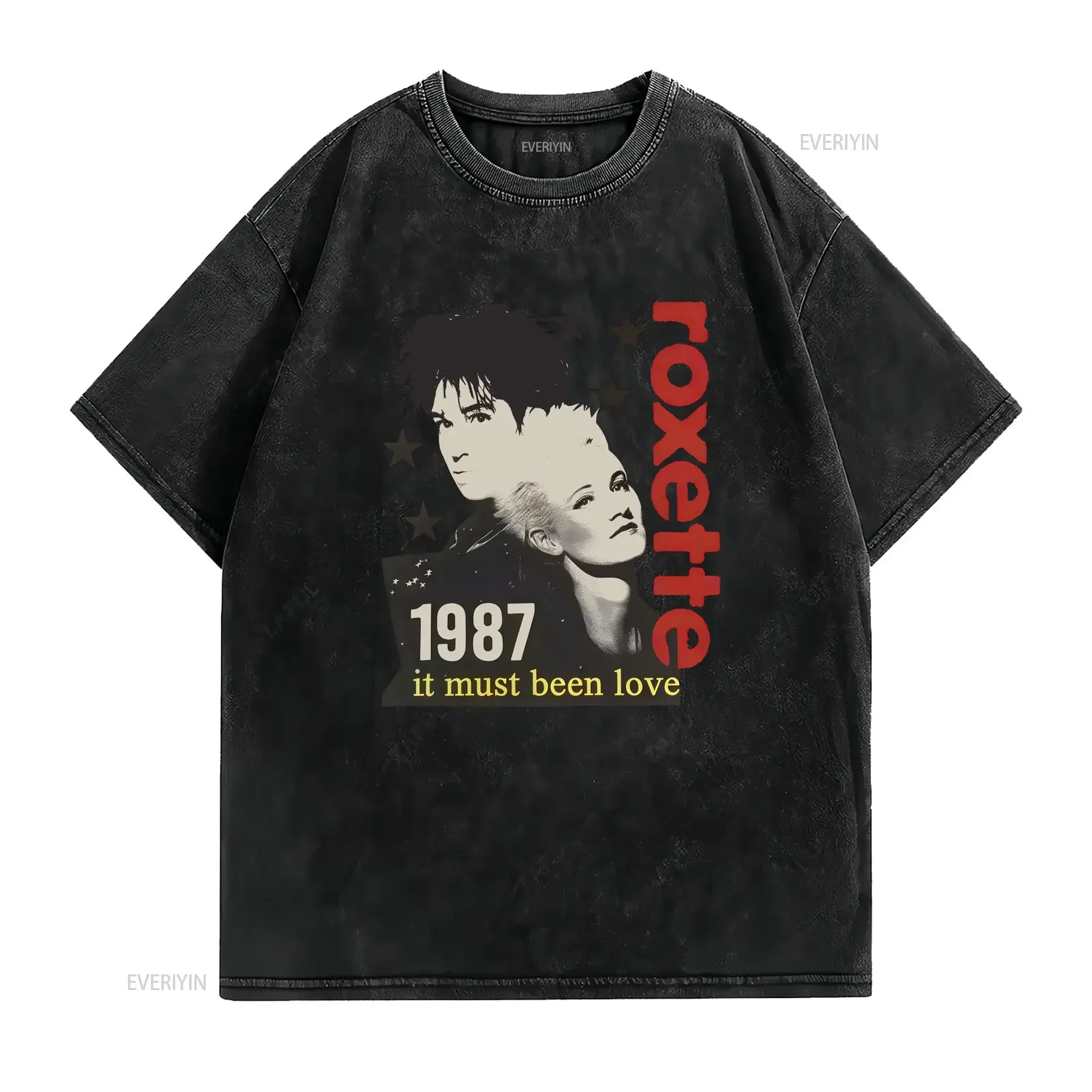 Vintage Roxette Band It Must Been Love Cotton White All Size T Shirt Washed designer clothes streetwear Soft Slightly vintage