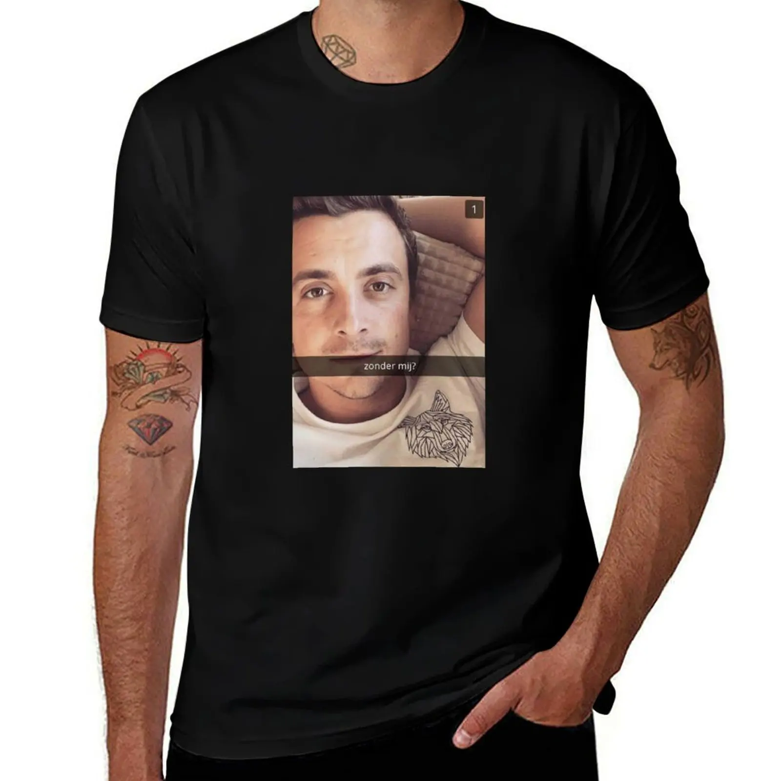 

Niels Destadsbader - Zonder mij T-Shirt luxury designer custom t-shirts funny costumes sweat shirts graphic tee men