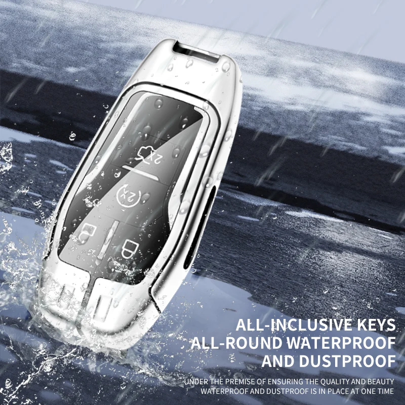 Ford Car Metal Key Case Cover For Ford Fusion Explorer Mustang Edge F-150 Mondeo For Lincoln MKZ MKC MKX key chain Accessores