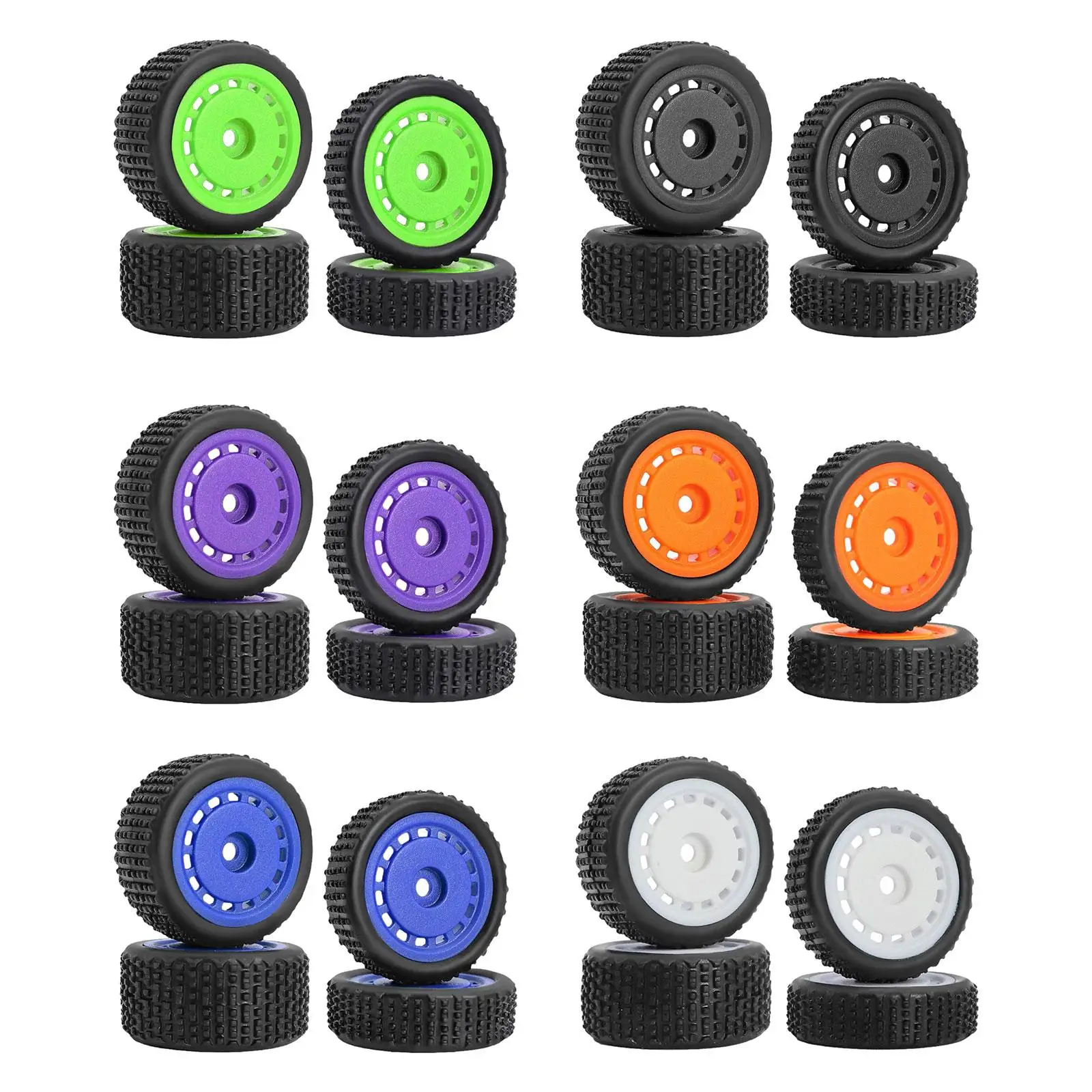 4Pcs Wheel Rims Hub RC Tire Wheels Lightweight Premium DIY Modified Sturdy 7mm Hex Replaces for Micro B 1/24 RC Car Crawler