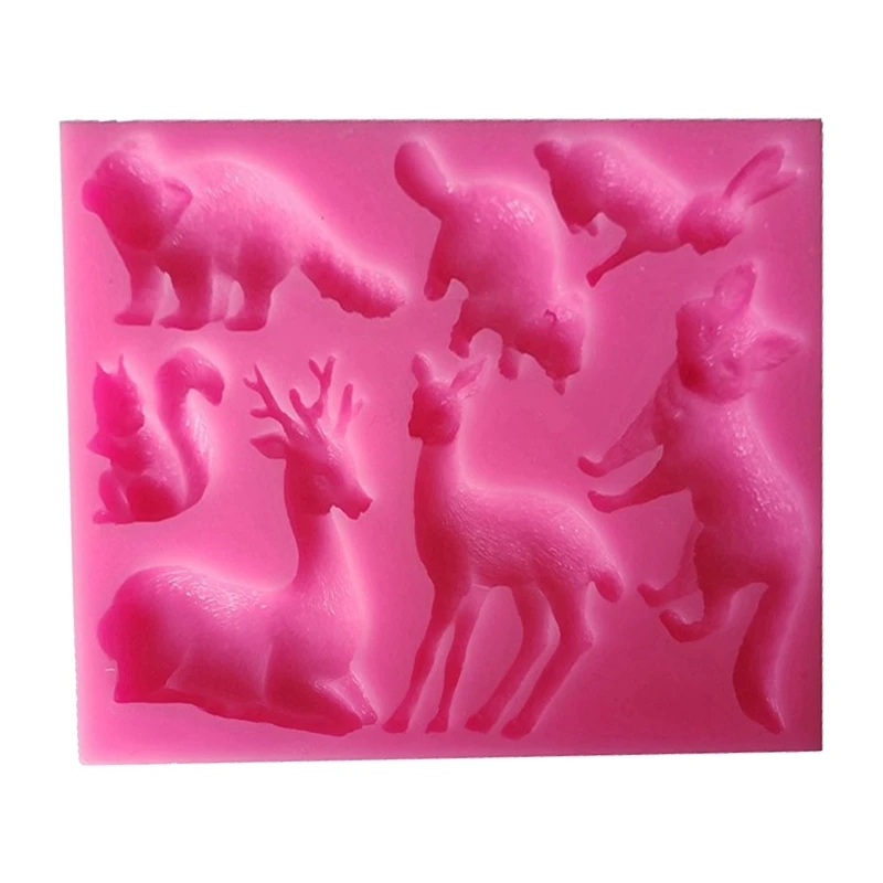 

Forest Animals Deer Rabbit Molds Kitchen Baking Tools Handmade Soap Craft Gift