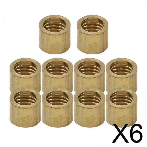

6x Premium Brass Pool Cue Ferrules Set for Billiard Cue Repair