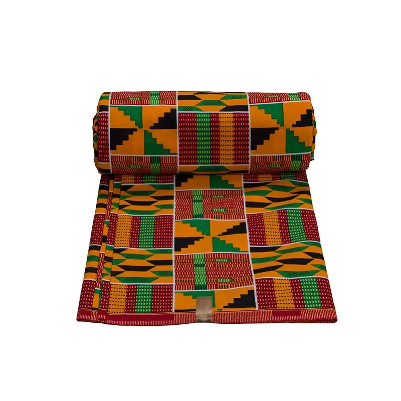 Tela africana de cera Ankara, 100% algodón de alta calidad, 2024 tela de cera suave para vestido, 6 yardas