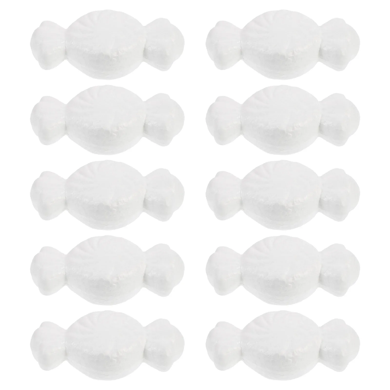 10Pcs Foam Candy Modelling Moulds White DIY Craft Candy Shape Templates for Party Decoration Gift Making Imagination Development