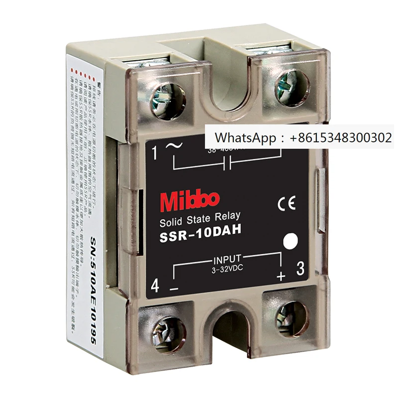 Mibbo Mibo SSR-40DAH 40A Solid State Relay 15DAH 15A 25DAH 25A 10DAH