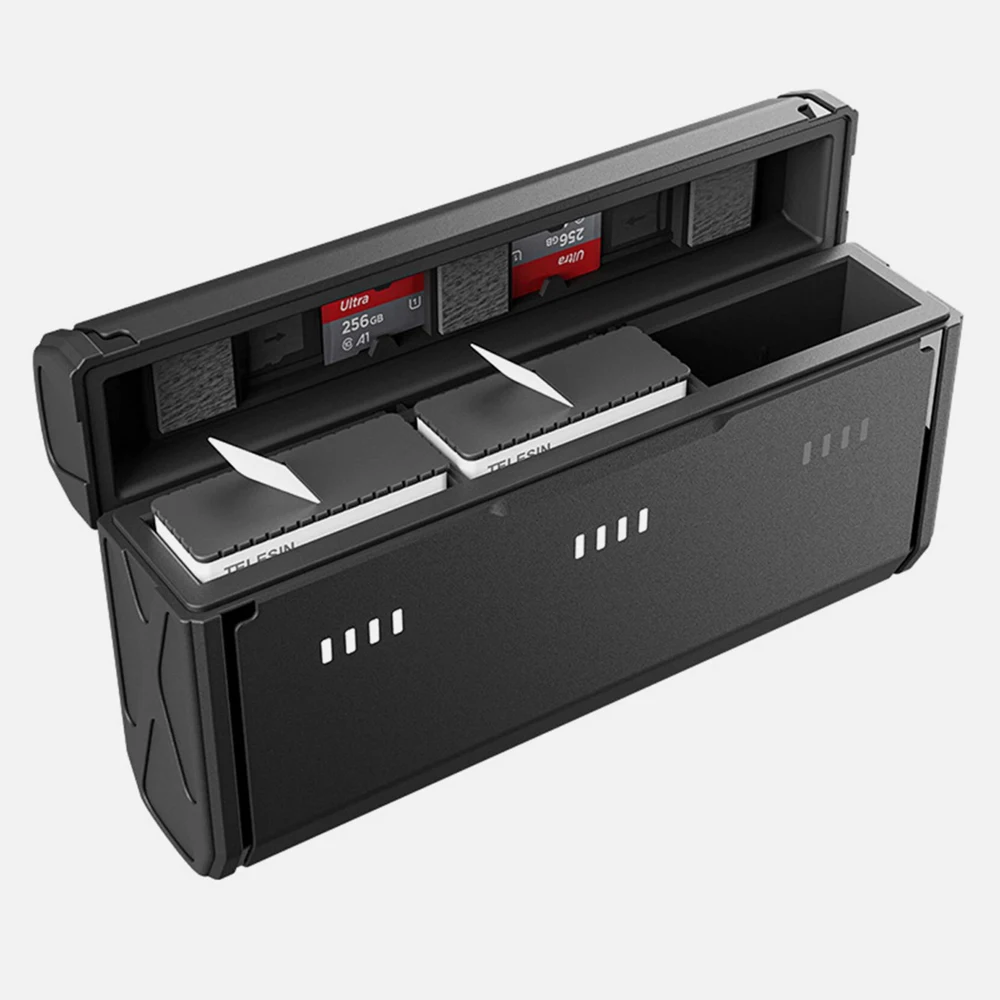 

3-Port Type-C LED Power Display Battery Charger Box for GoPro Hero 13 12 11 10 9 Black