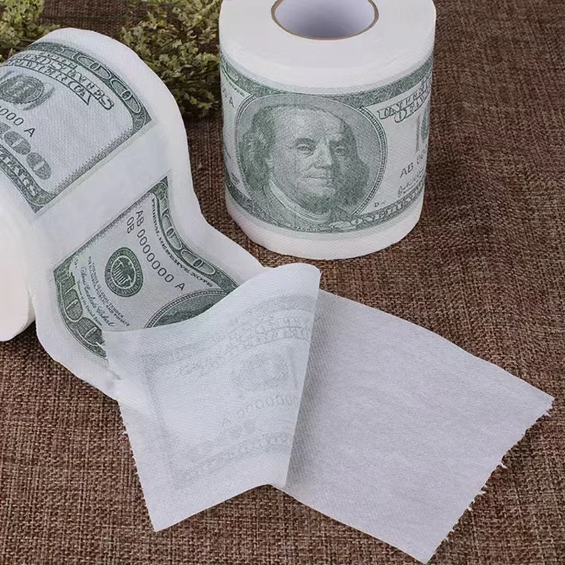 One Hundred Dollar Bill Toilet Paper Novelty Fun $100 TP Money Roll Gag Gift