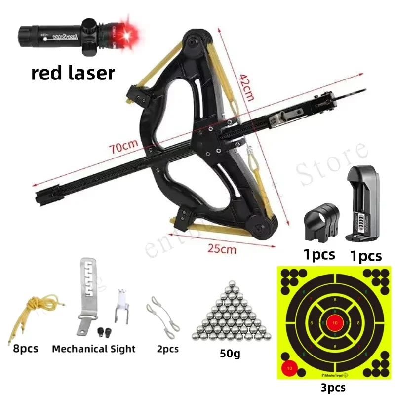 

60 Pound Steel Ball Continuous Shooting Metal Composite Bow Laser Aiming Pulley Bow Outdoor Hunting Shooting Practice Kit