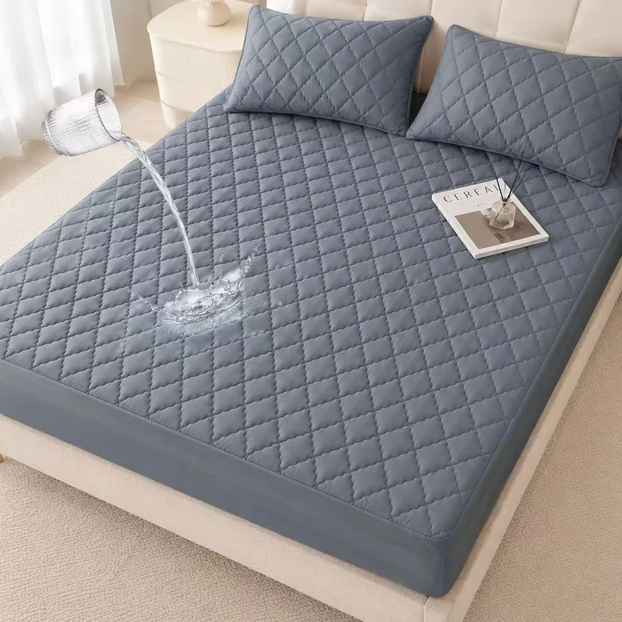 Ultrasonic Mattress Protector Cover Pad Washable Mattress Bed Protector with Elastic Band