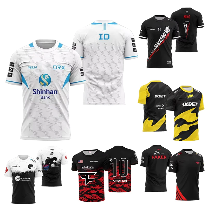 

2021 футболка для игрока Esports Pro, униформа для команды на заказ, футболка для фанатов с именем на заказ, мужская и женская футболка G2, футболка для LoL