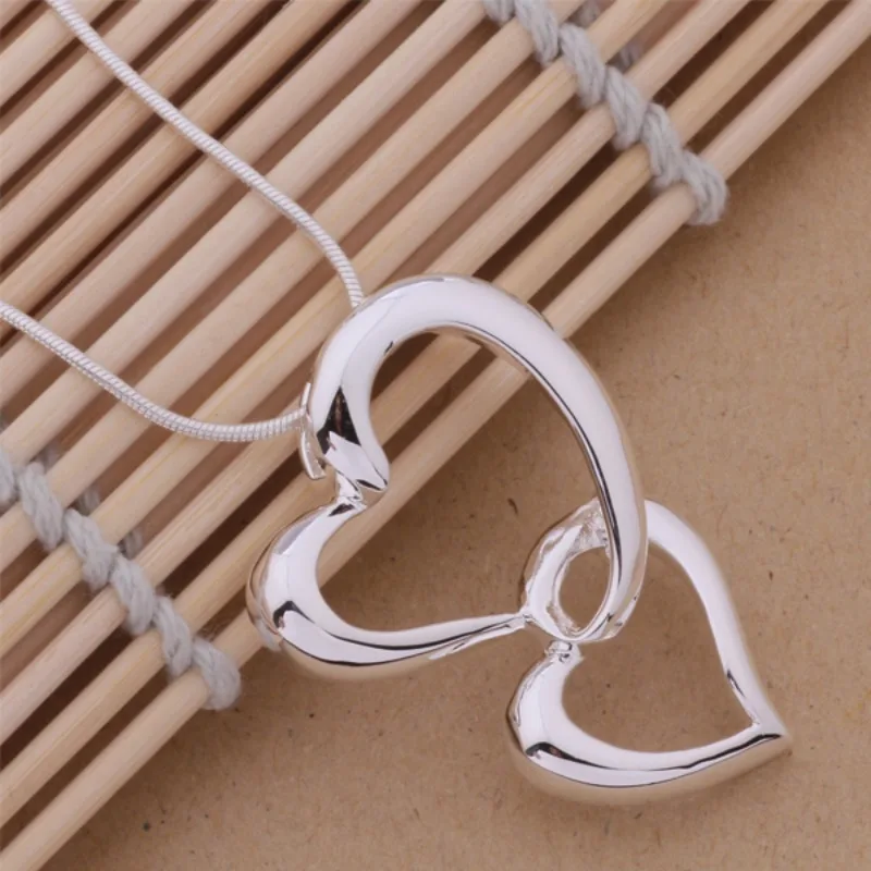 New 925 Sterling Silver Necklace Pendant Heart for Women High Quality Wedding Jewelry Accessories Perfect Fashion Zircon Gift