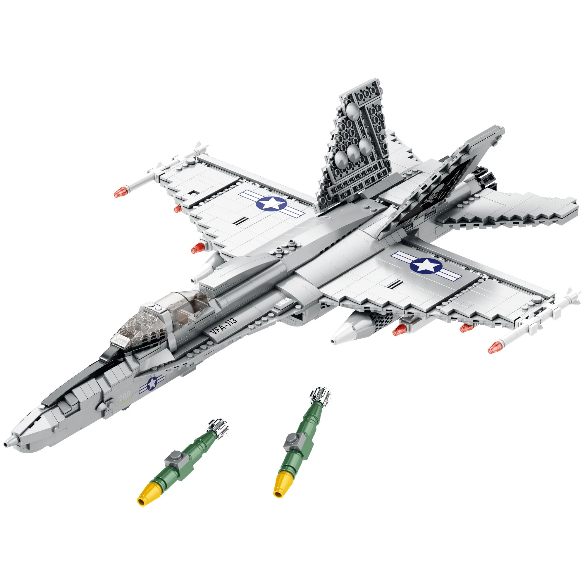 

1387PCS 33022 F-18 Hornet Fighter Jet Plane Model Ornament Building Block RC Car Model Bricks DIY Toy Holiday Gift Birthday Gift