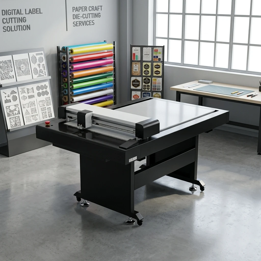 Dual Tool Flatbed Cutting Plotter, High Speed Digital Die Cutter with Vacuum Adsorption for Signage, Packaging, Fabric, Vinyl