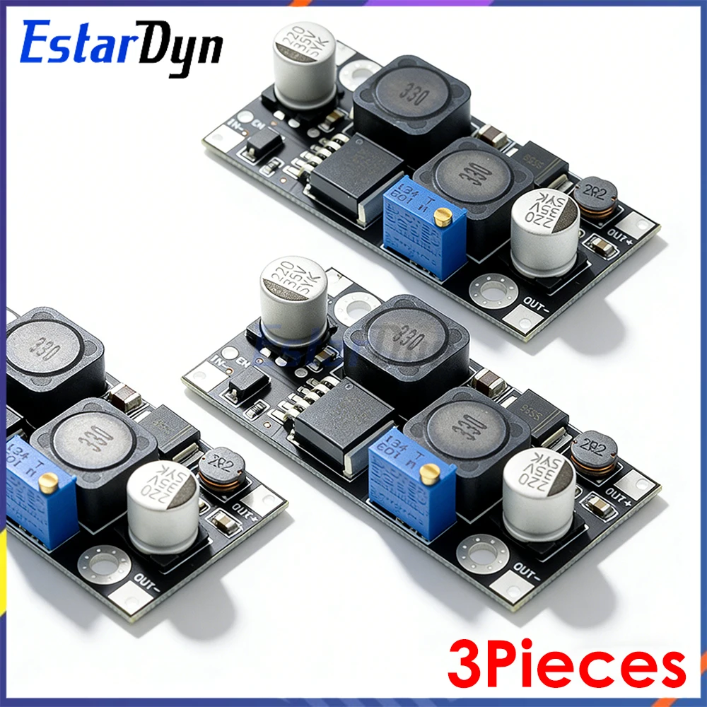 3Pcs XL6019 (XL6009 Upgrade) 20W 5-32V to 1.3-35V Automatic Step-Up Step-Down Dc-Dc Adjustable Converter Power Supply Module