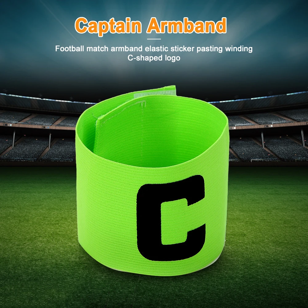 Football Captain Armband Professional Captain Arm Band Bracelet Nylon Adjustable Bright Color Soccer Training Accessories