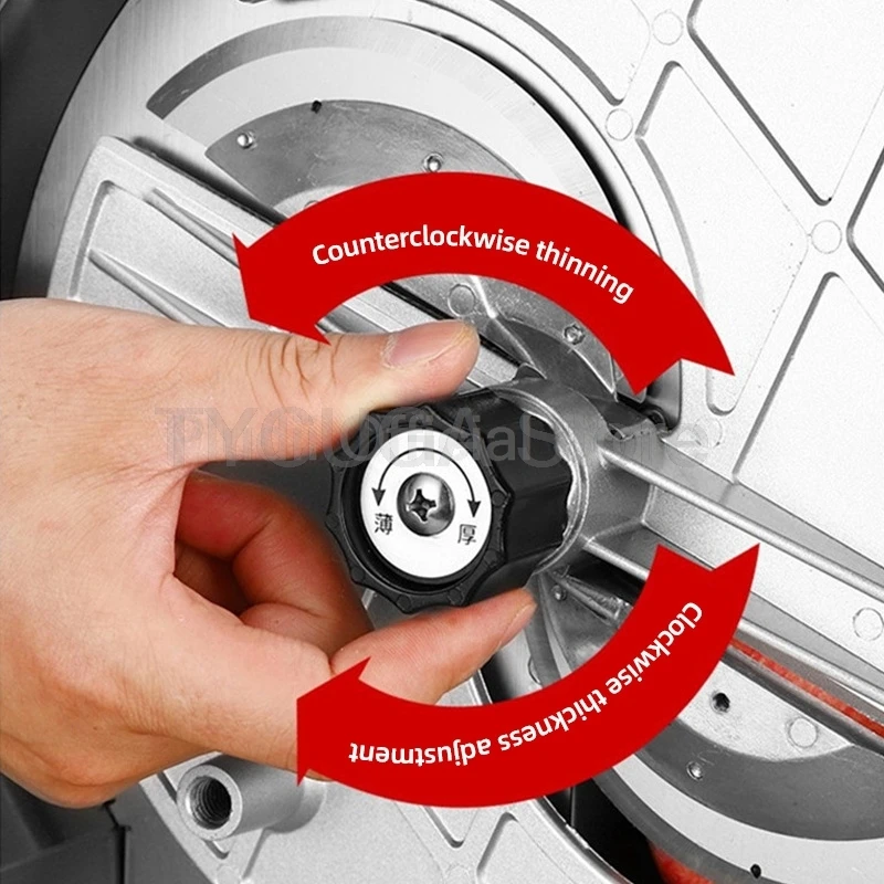 ماكينة تقطيع الفواكه والخضروات الأوتوماتيكية التجارية من الفولاذ المقاوم للصدأ ماكينة تقطيع الطعام الكهربائية بسمك قابل للتعديل 10S تقطيع سريع