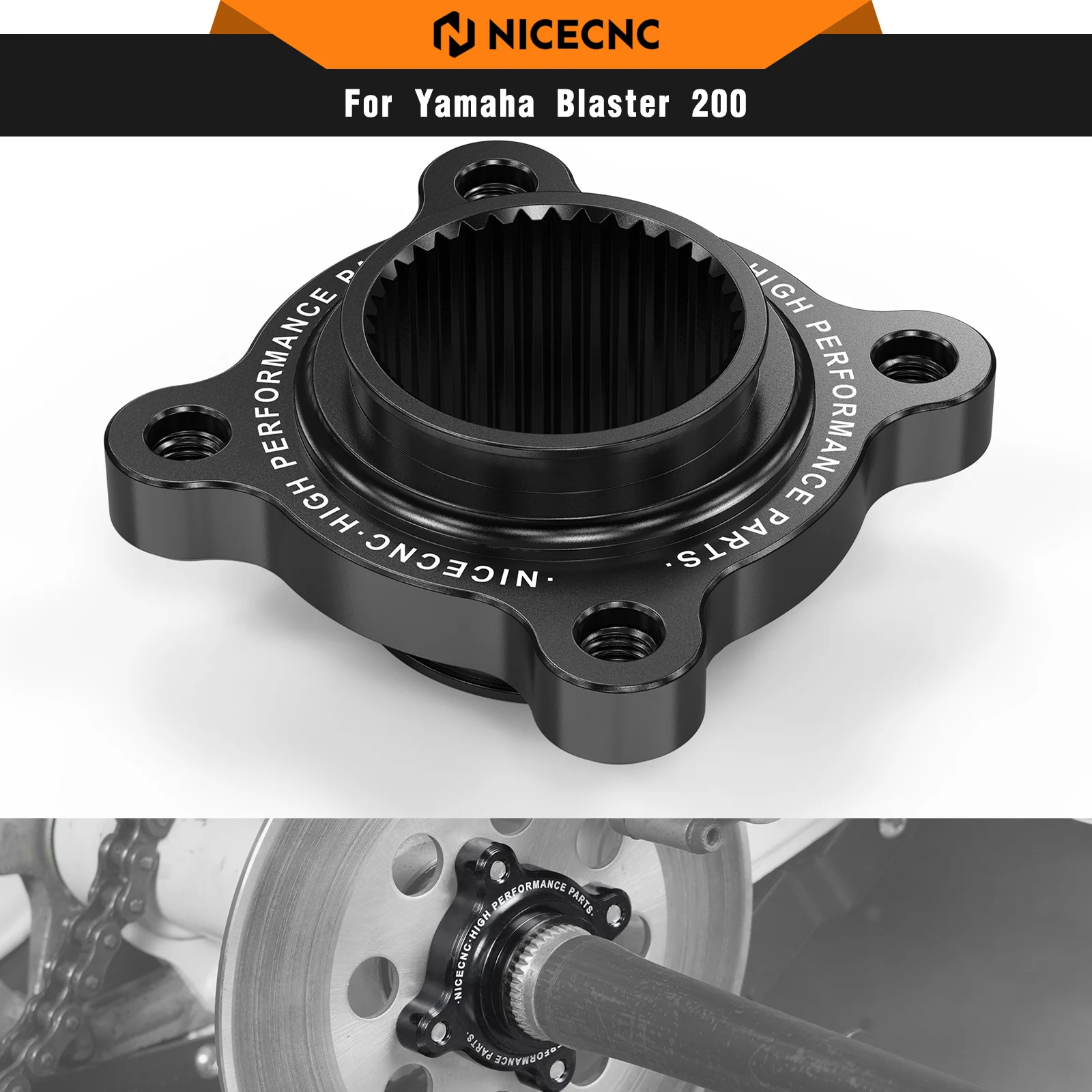 NICECNC ATV 1PC Disc Brake Hub Bracket For Yamaha Blaster 200 YFS200 1988-2002 Upgraded Quality Corrosion Resistance Aluminum