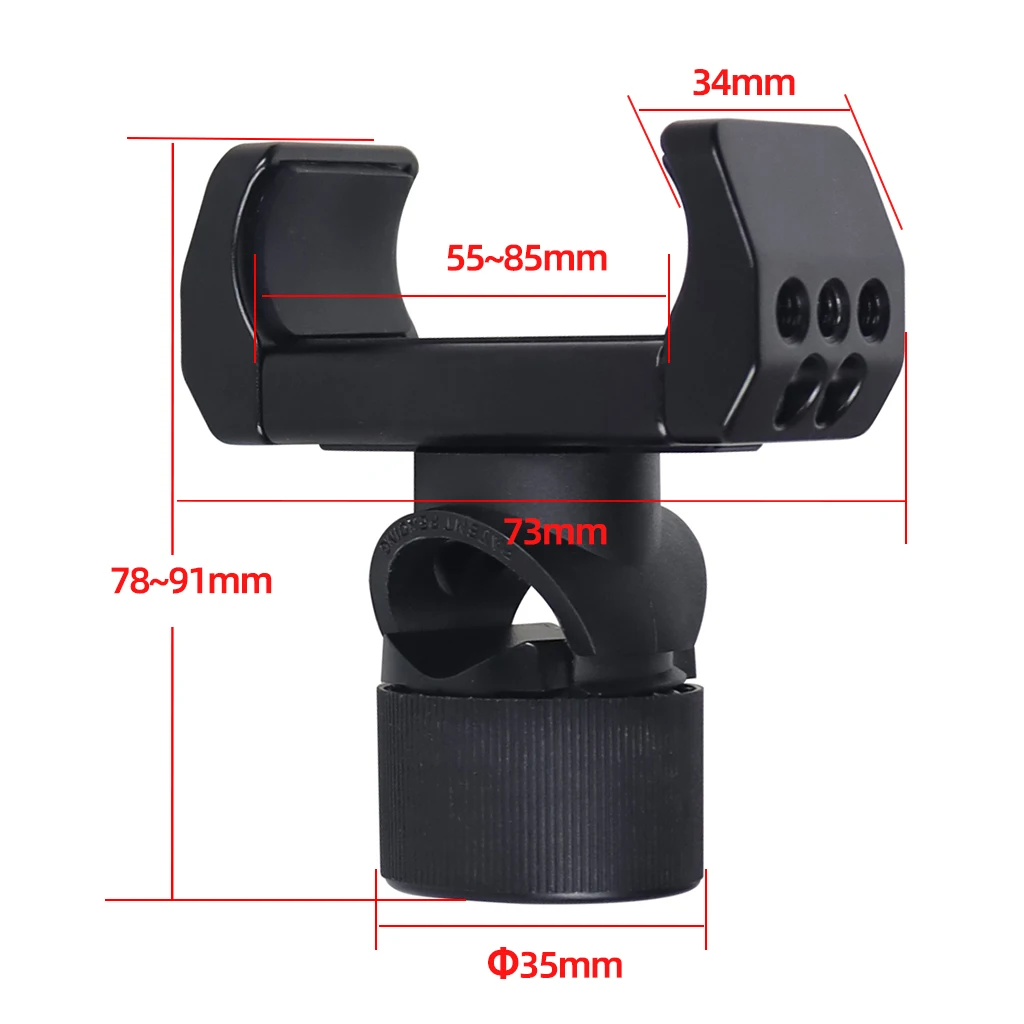 Universal Power Bank Klemme Handy Clip SSD Halter Kaltschuh Halterung für iPhone 16 15 Einstellbare Breite Bereich 55mm-85mm Gerät – Detail 30