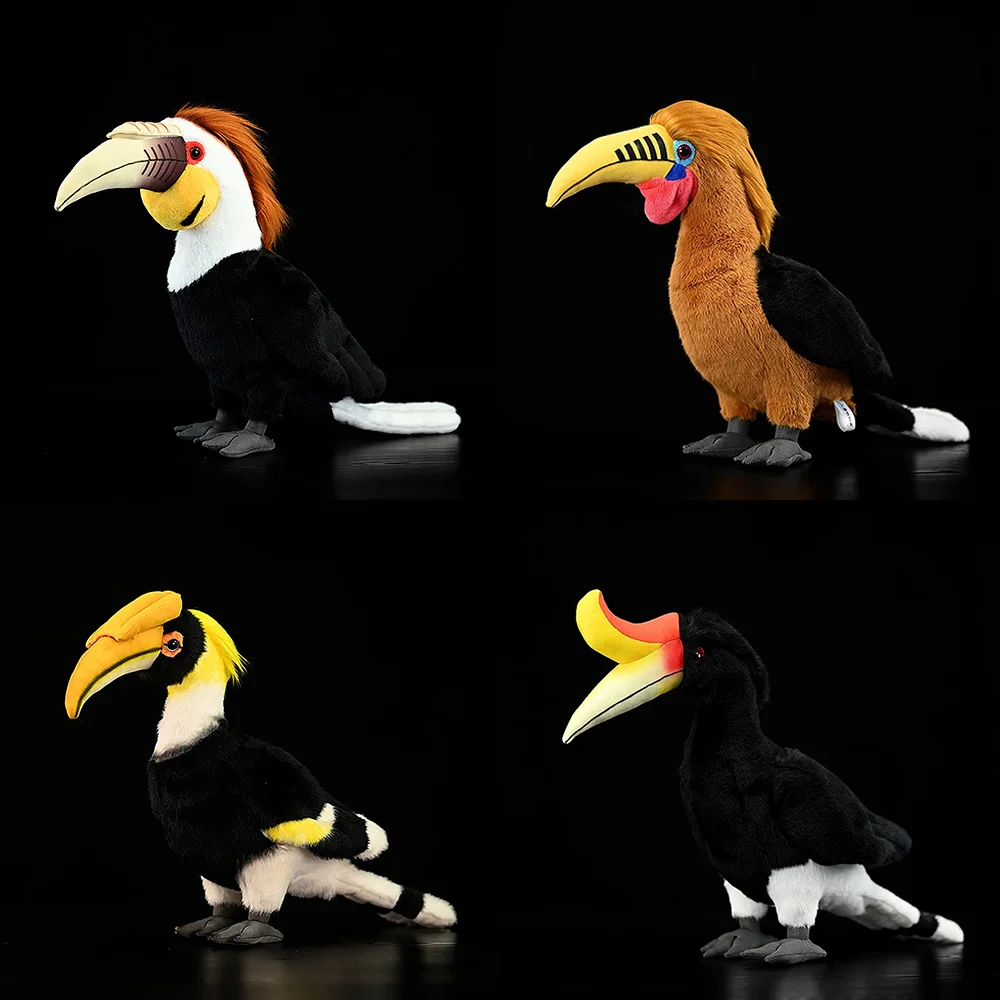 

Realistic Great Hornbill Stuffed Animals Toy Soft Rhinoceros Hornbill Bird Plush Doll Birthday Christmas Gifts